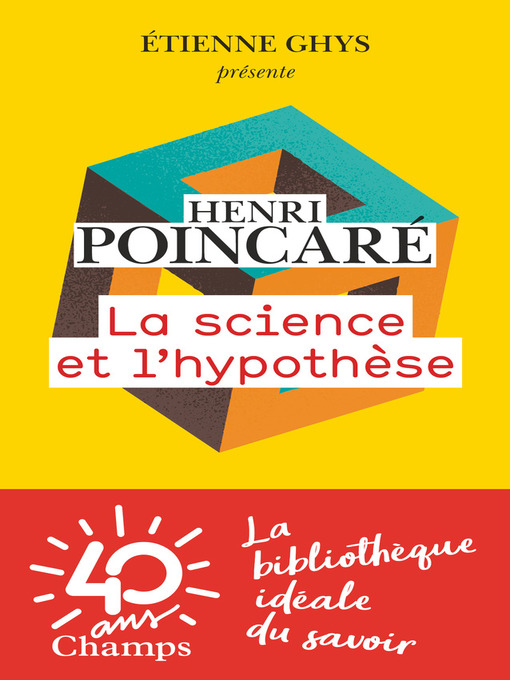 Cover image for La science et l'hypothèse